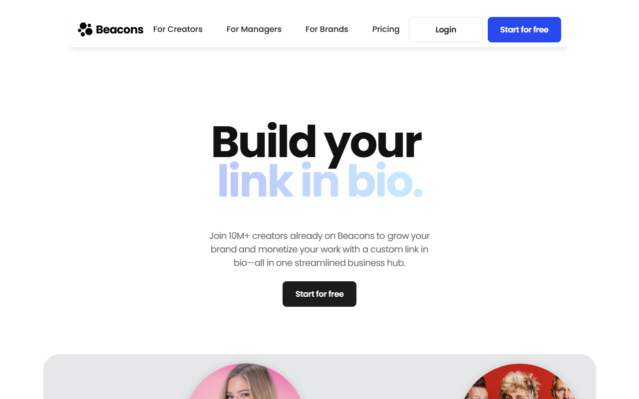 Beacons homepage
